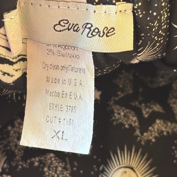 EvaRose Fold-over Fit & Flare Lunar Print Women Dress W/ Padded Bust & Pockets - Picture 9 of 10